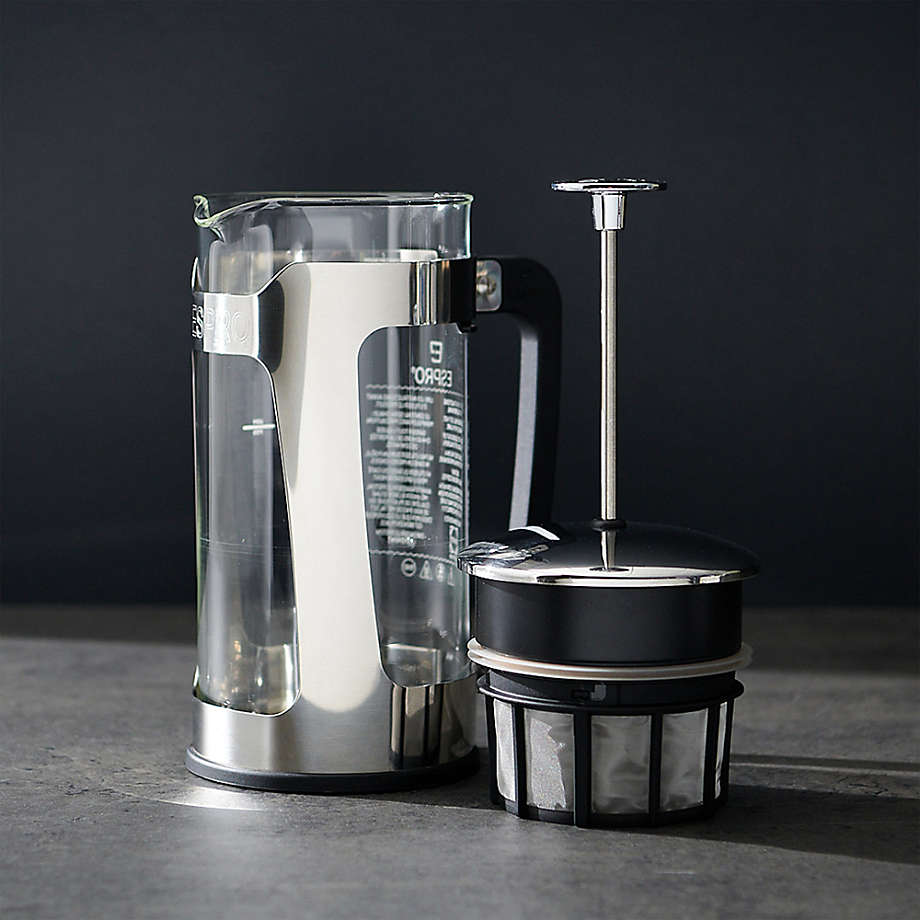 ESPRO P5 32-Oz. Glass and Polished Stainless Steel French Press +