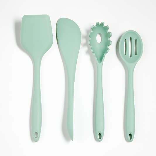 Eadie Silicone Mint Utensils, Set of 4