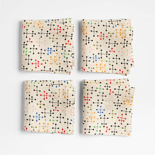 Eames Dots Cocktail Napkin, Set of 4 by Charles & Ray Eames