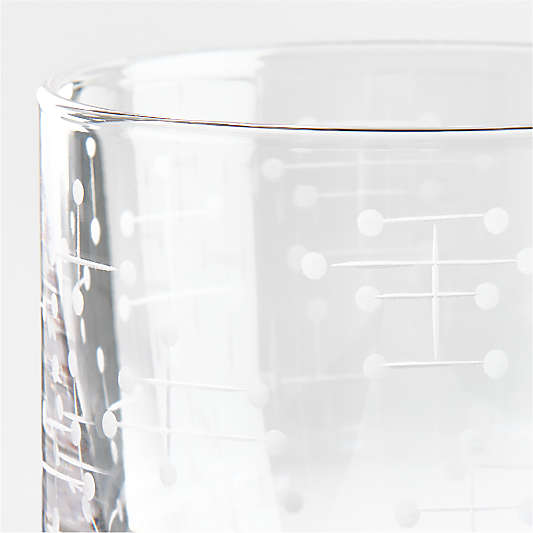Eames Dots Double Old-Fashioned Glass, Set of 2 by Charles & Ray Eames