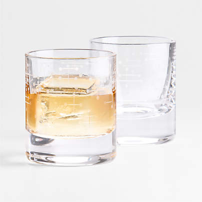 Eames Dots Double Old-Fashioned Glass, Set of 2 by Charles & Ray Eames