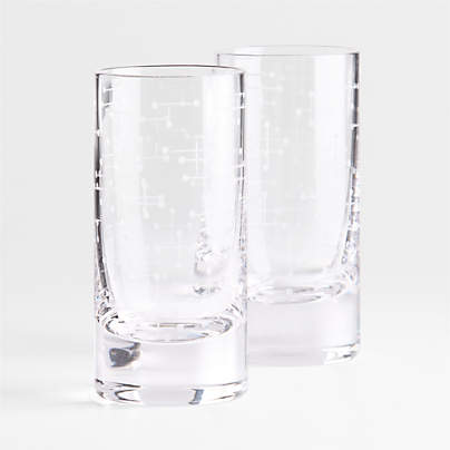 Eames Dots Highball Glass, Set of 2 by Charles & Ray Eames