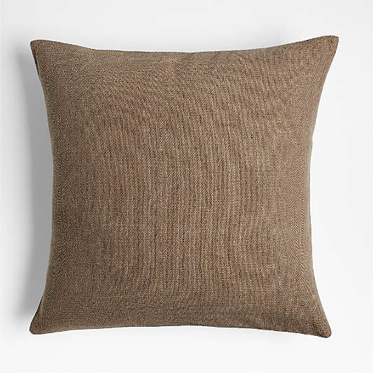 Earl Arnold Cotton 23"x23" Pindo Brown Throw Pillow by Jake Arnold