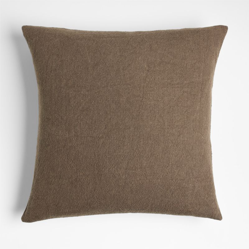 Earl Arnold Cotton 23"x23" Rustic Brown Throw Pillow Cover by Jake Arnold