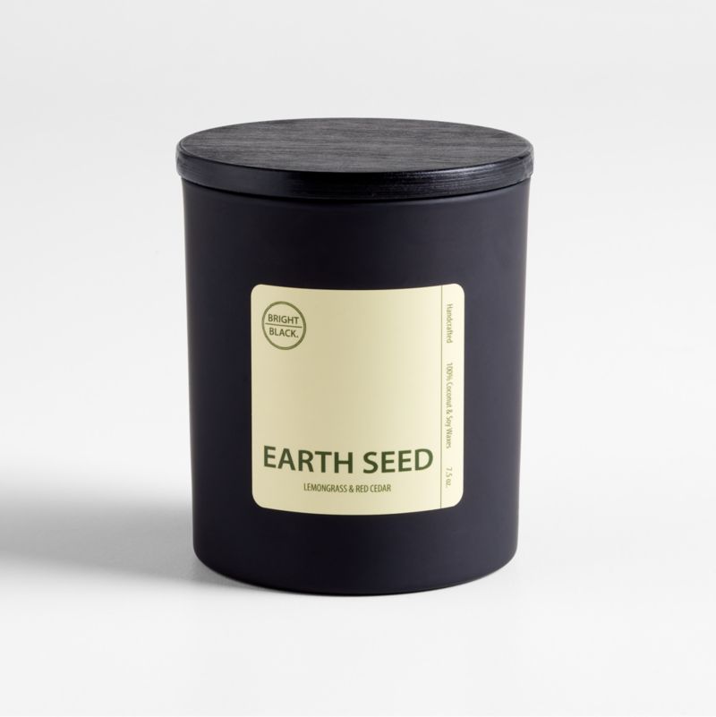 Bright Black Earth Seed Scented Candle - Lemongrass & Red Cedar