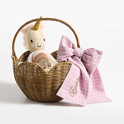 Easter Organic Basket Bow in Lilac Purple