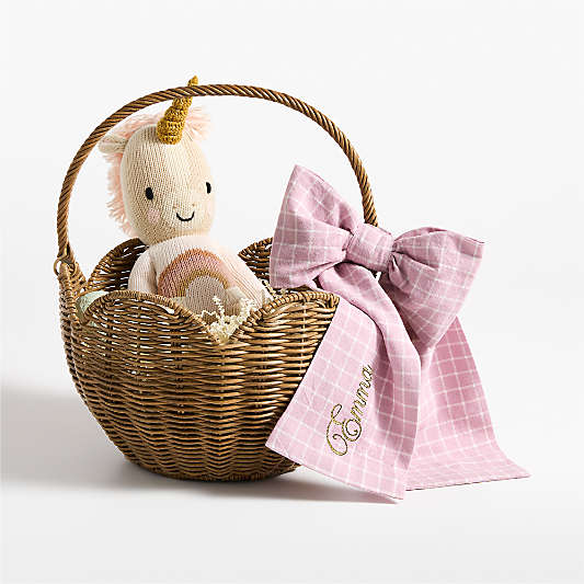 Organic Basket Bow in Lilac Purple