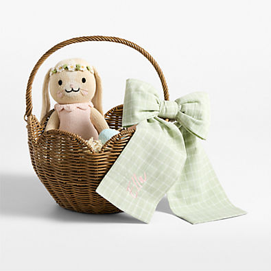 View Organic Basket Bow in Seafoam Green details