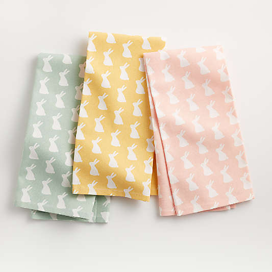 Easter Bunny Dish Towels, Set of 3