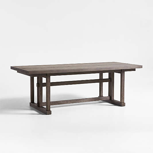 Eastham 90"-118" Brushed Charcoal Oak Wood Extendable Dining Table