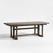Breckenridge 78"-108" Weathered Rustic Oak Wood Extendable Dining Table