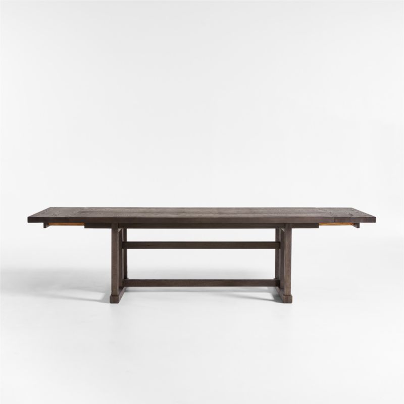 Eastham 90"-118" Brushed Charcoal Oak Wood Extendable Dining Table