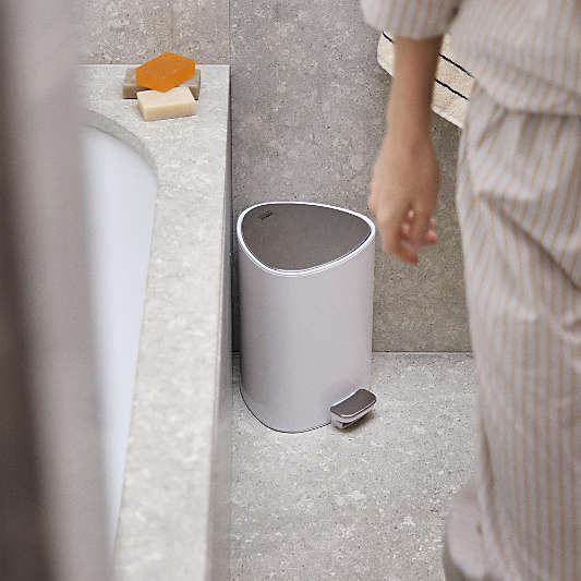 Joseph Joseph EasyStore 5L Pedal Trash Bin with Liner Storage - White