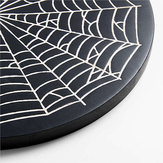 Ebonized Round Web Serving Board