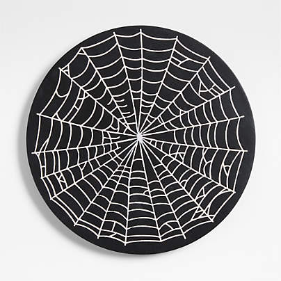 Ebonized Round Web Serving Board