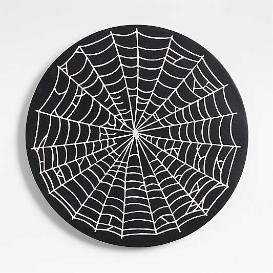 Ebonized Round Web Serving Board