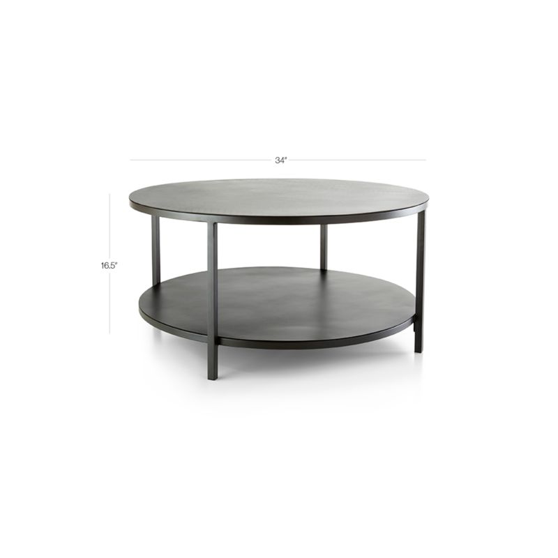 View Echelon Round Coffee Table with Shelf - image 2 of 13