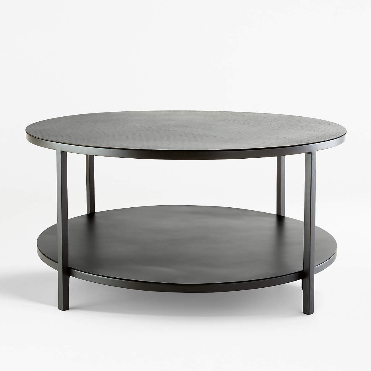 Echelon Round Coffee Table with Shelf + Reviews Crate & Barrel Canada