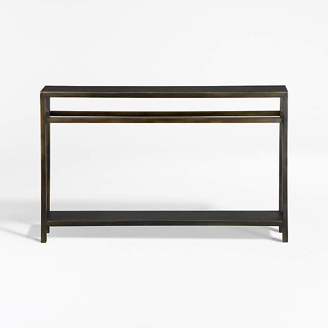 Echelon Narrow Console Table Reviews, Cb2 Mill Leather Console Table Review