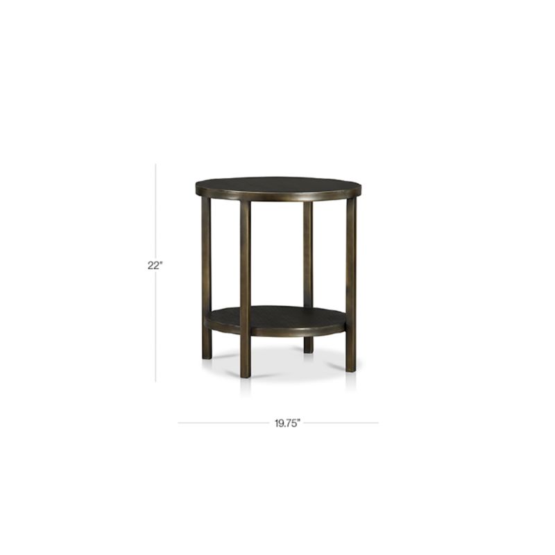 View Echelon Round Side Table with Shelf - image 2 of 16