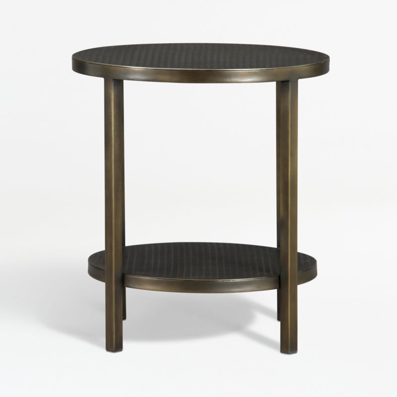 Echelon Round Side Table with Shelf - image 0 of 16