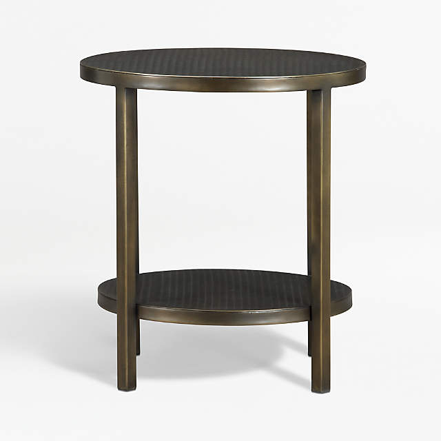 crate and barrel round end table