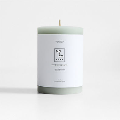 View Eucalyptus Beeswax Pillar Candle 3"x4" details