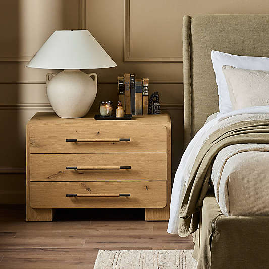 Eden 34" Oak Wood Nightstand