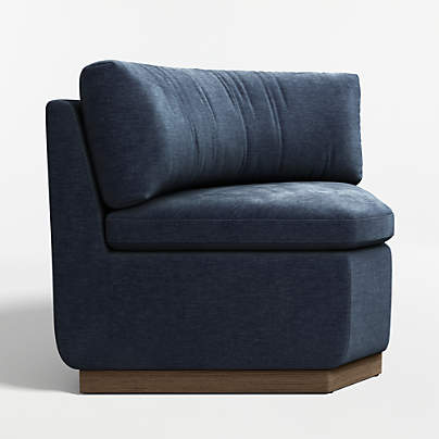 Edendale Blue Upholstered Corner Dining Banquette