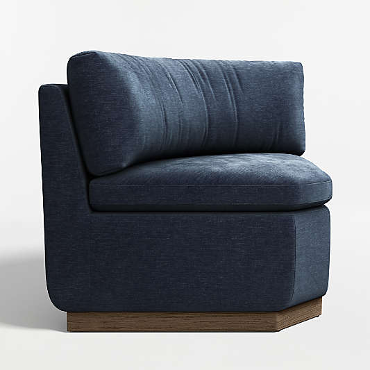 Edendale Blue Upholstered Corner Dining Banquette