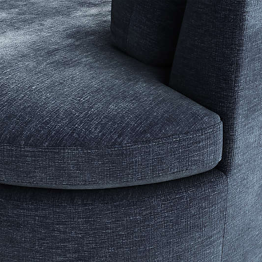 Edendale Blue Upholstered U-Shaped Storage Dining Banquette