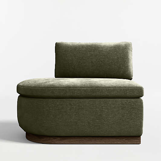 Edendale Green Upholstered Left-Arm Storage Dining Banquette