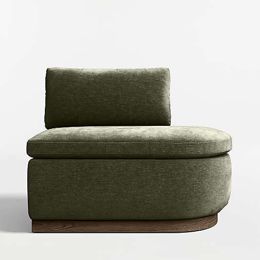 Edendale Green Upholstered Right-Arm Storage Dining Banquette