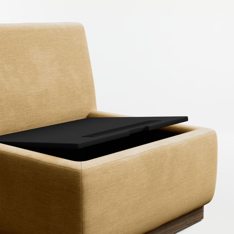 Edendale Wheat Upholstered Single Chair Storage Dining Banquette - image 3 of 5