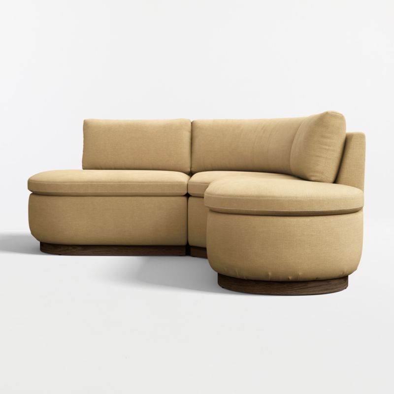 Edendale Wheat Upholstered Double L-Shaped Loveseat Storage Dining Banquette - image 6 of 10