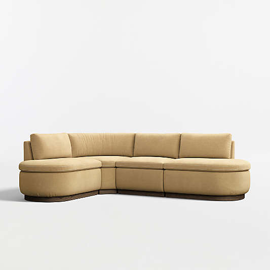 Edendale Wheat Upholstered L-Shaped Loveseat Storage Dining Banquette