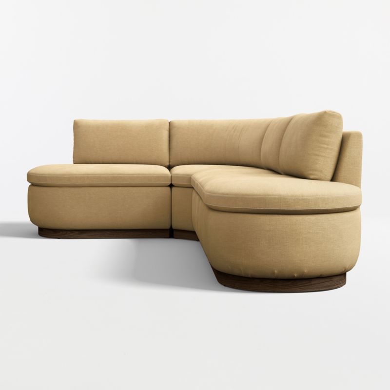 Edendale Wheat Upholstered L-Shaped Loveseat Storage Dining Banquette - image 5 of 10