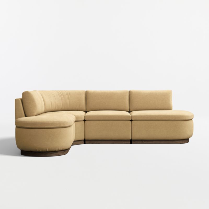 Edendale Wheat Upholstered L-Shaped Loveseat Storage Dining Banquette - image 4 of 10