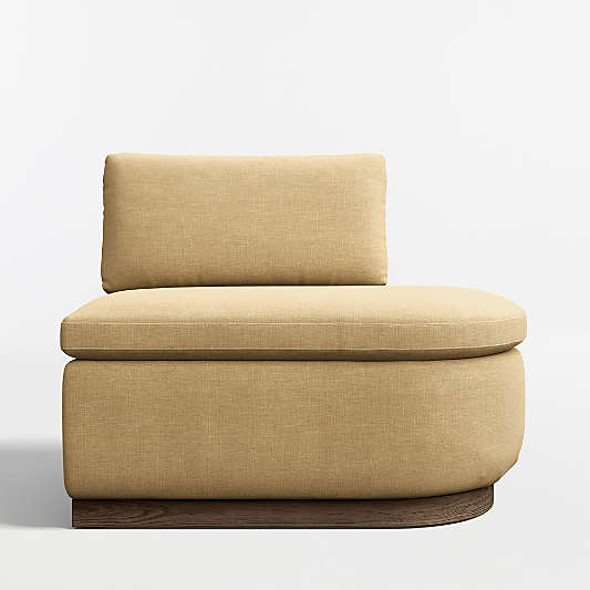 Edendale Wheat Upholstered Right-Arm Storage Dining Banquette