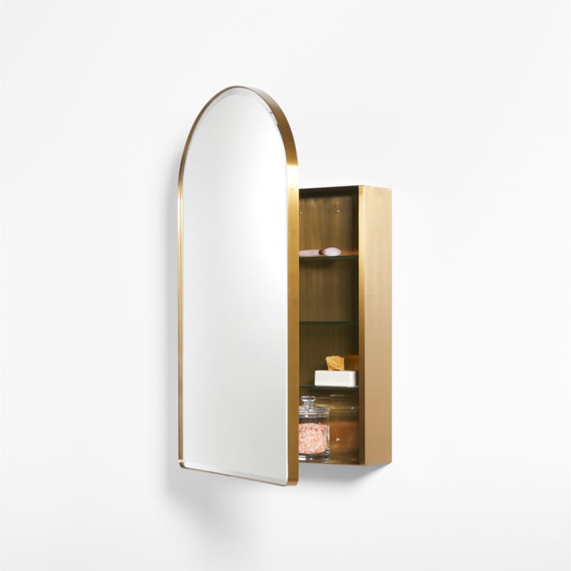 Edge Brass Arch Medicine Cabinet 19.5"x31.5" - image 5 of 7