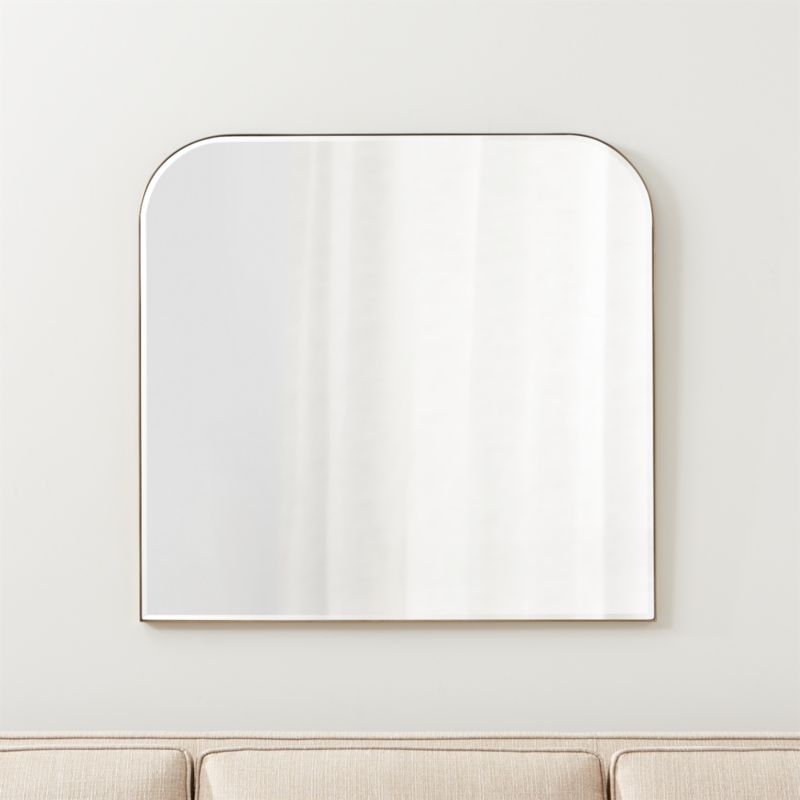 Edge Medium Brass Arch Wall Mirror