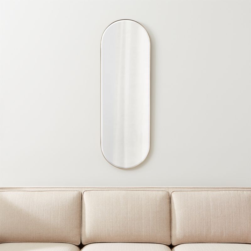 Edge Small Brass Capsule Wall Mirror