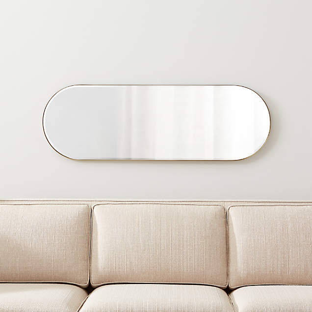 Aosta Brass Wall Mirror + Reviews Crate & Barrel