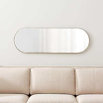 1/8 Oval Capsule Mirror Minimalist Pill Rounded Rectangle Acrylic