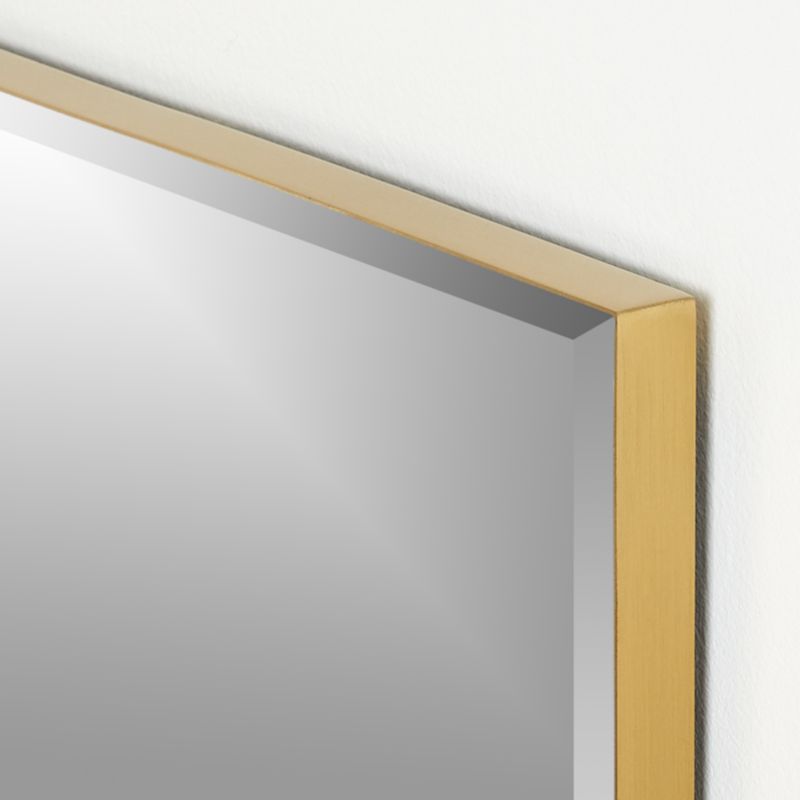 Edge Brass Rectangle Wall Mirror