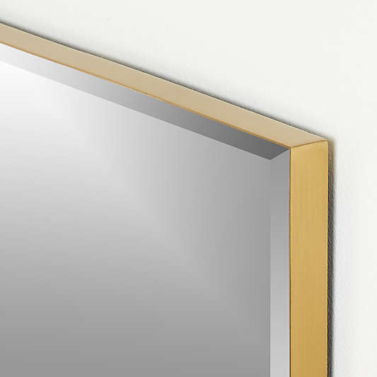 Edge Brass Rectangle Wall Mirror 24"x36"