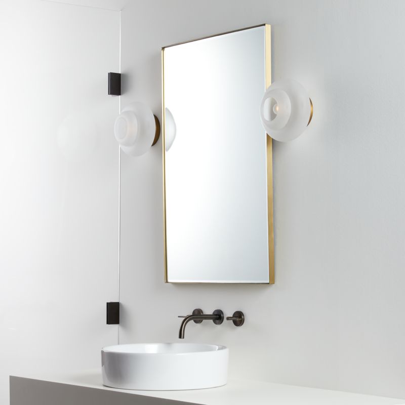 Edge Brass Rectangle Wall Mirror