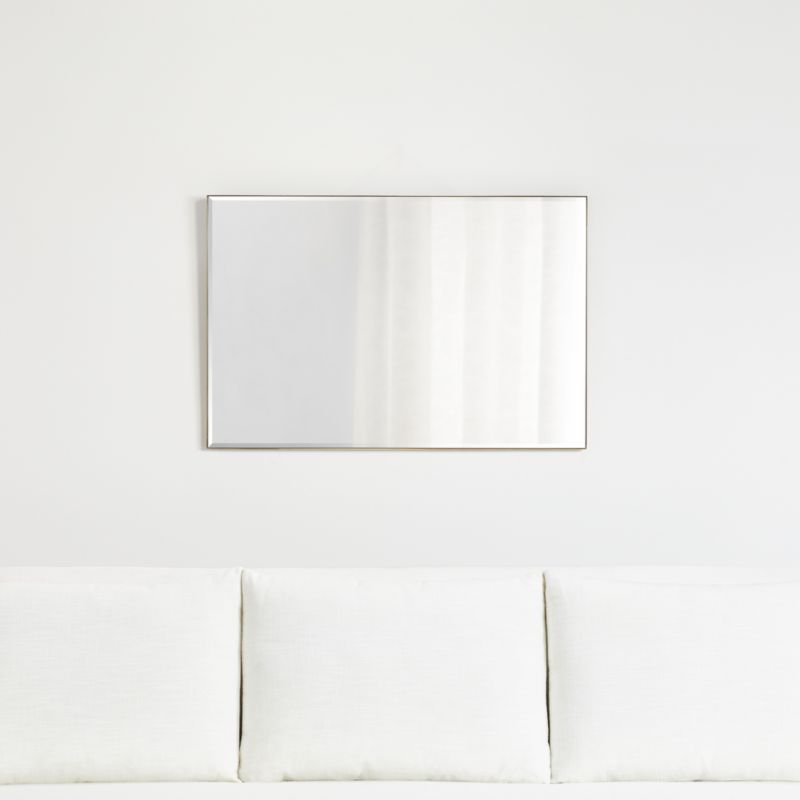 Edge Brass Rectangle Wall Mirror