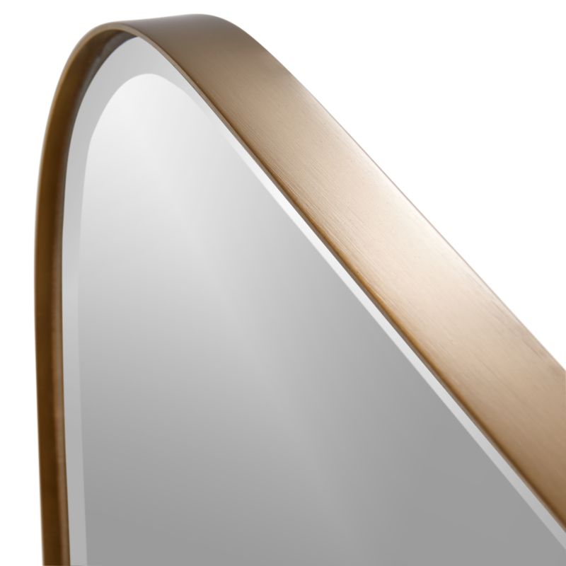 Edge Medium Brass Rounded Rectangle Wall Mirror 36"x24" - image 7 of 13