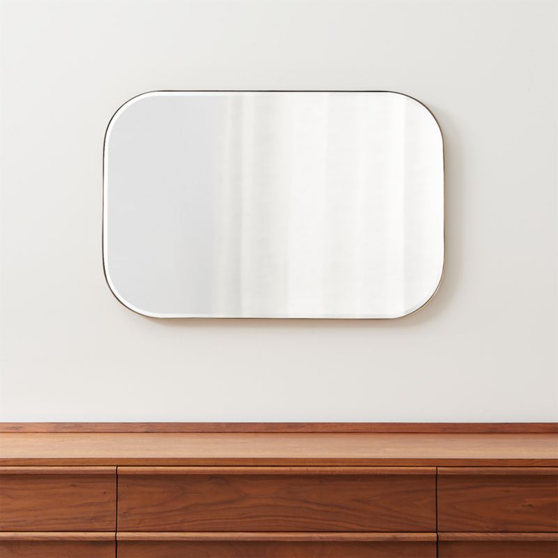 Edge Brass Capsule Mirror + Reviews